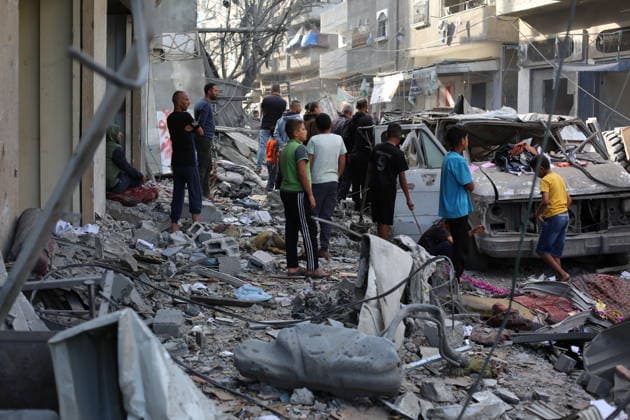 Palestinians Inspect Destroyed Homes After Israeli Strike in al-Maghazi Palestinians inspect their destroyed homes following an overnight Israeli airstrike in al-Maghazi refugee camp in the central Gaza Strip, on May 21, 2026. Israeli warplanes carried out a strike overnight targeting a house belonging to the Abu Ismail family after residents were warned to evacuate the building. Photo by Hassan al-Jedi apaimages Nusairat Gaza Strip Palestinian Territory 210526_Maghazi_HJ_00(23).jpeg Copyright: xapaimagesxHassanxal-Jedixx xapaimagesx