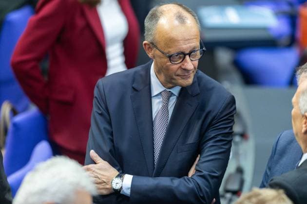 80 Session of the German Bundestag on 21 05 2026 in the plenary chamber of the Reichstag building in Berlin Friedrich Merz Federal Chancellor xJRx