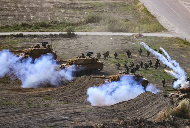 Turkish Armed Forces hosts massive EFES-2026 combined joint military exercise IZMIR, TURKIYE - MAY 21: A view of the daytime activities as part of the Distinguished Observer Day of the EFES-2026 Exercise, one of the largest combined joint exercises of the Turkish Armed Forces (TSK) in Izmir, Turkiye, on May 21, 2026. Over 10,000 personnel from 50 countries participate in the EFES-2026 Exercise, which aims to develop the military capabilities of joint headquarters and units formed with participant country elements and to maintain combat readiness to cover all assigned tasks. Mehmet Emin Menguarslan Anadolu Izmir Turkey. Editorial use only. Please get in touch for any other usage.  Copyright: x2026xAnadoluxMehmetxEminxMenguarslanx