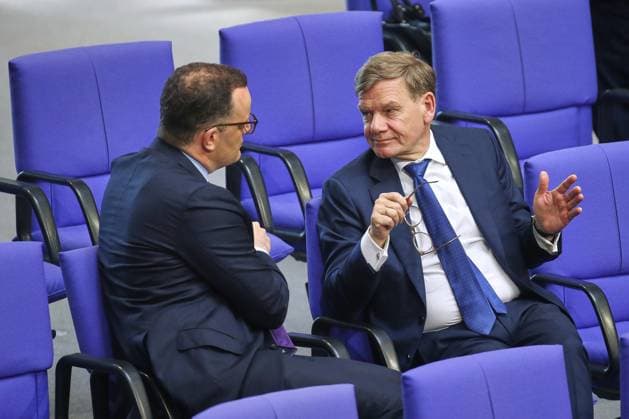 Berlin, Germany, 21 05 2026 German Bundestag 80 Bundestag session Jens Spahn CDU and Federal Minister for Foreign Affairs Johann Wadephul CDU Copyright: xdtsxNachrichtenagenturx dts_119720