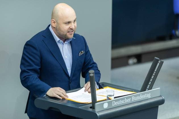 80th session of the German Bundestag on 21 05 2026 in the plenary chamber of the Reichstag building in Berlin Markus Frohmaier MdB Alternative for Germany AfD xJRx