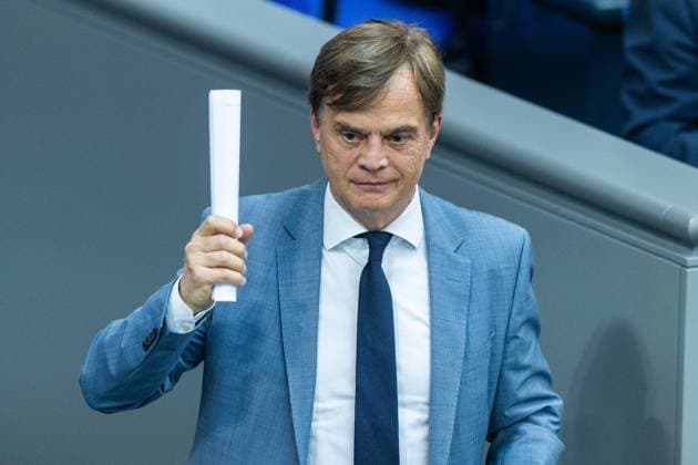 80 Session of the German Bundestag on 21 05 2026 in the plenary chamber of the Reichstag building in Berlin Dr Bernd Baumann First Parliamentary Secretary Alternative for Germany AfD xJRx