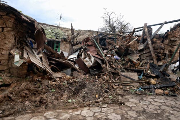 RECORD DATE NOT STATED Russian Drone Attack on Odesa Leaves People Injured A private residential house destroyed as a result of a Russian drone attack is seen in Odesa, Ukraine, on May 20, 2026. During the night of May 20, the city came under a massive attack by Russian strike drones. The attack caused destruction of residential buildings, fires at commercial facilities, and damage to critical infrastructure. One civilian was injured Photo by Nina Liashonok Ukrinform ABACAPRESS.COM Odesa Ukraine  Copyright: xLyashonokxNina Ukrinform ABACAx