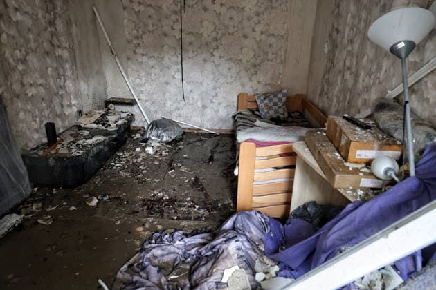 RECORD DATE NOT STATED Russian Drone Attack on Odesa Leaves People Injured A room covered with debris inside a private residential house destroyed as a result of a Russian drone attack in Odesa, Ukraine, on May 20, 2026. During the night of May 20, the city came under a massive attack by Russian strike drones. The attack caused destruction of residential buildings, fires at commercial facilities, and damage to critical infrastructure. One civilian was injured Photo by Nina Liashonok Ukrinform ABACAPRESS.COM Odesa Ukraine  Copyright: xLyashonokxNina Ukrinform ABACAx