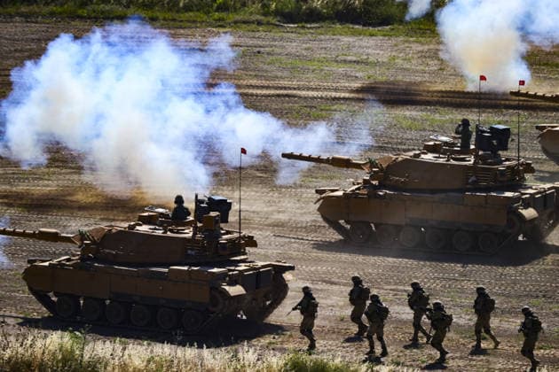 Turkish Armed Forces hosts massive EFES-2026 combined joint military exercise IZMIR, TURKIYE - MAY 21: A view of the daytime activities as part of the Distinguished Observer Day of the EFES-2026 Exercise, one of the largest combined joint exercises of the Turkish Armed Forces (TSK) in Izmir, Turkiye, on May 21, 2026. Over 10,000 personnel from 50 countries participate in the EFES-2026 Exercise, which aims to develop the military capabilities of joint headquarters and units formed with participant country elements and to maintain combat readiness to cover all assigned tasks. Mehmet Emin Menguarslan Anadolu Izmir Turkey. Editorial use only. Please get in touch for any other usage.  Copyright: x2026xAnadoluxMehmetxEminxMenguarslanx