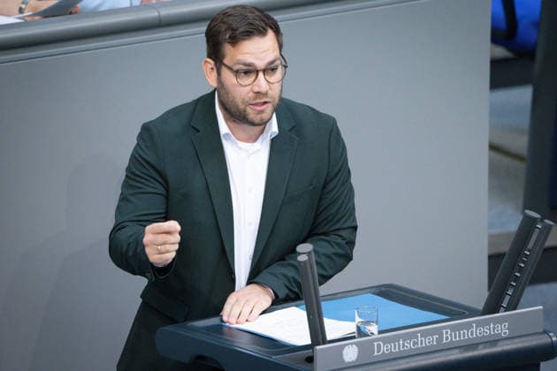 German Bundestag, 80th plenary session Daniel Baldy SPD in portrait during his speech on the agenda item Establishment of a UA attack on the Nordstream pipelines at the 80th session of the German Bundestag in Berlin, 21 05 2026 Berlin Berlin Germany