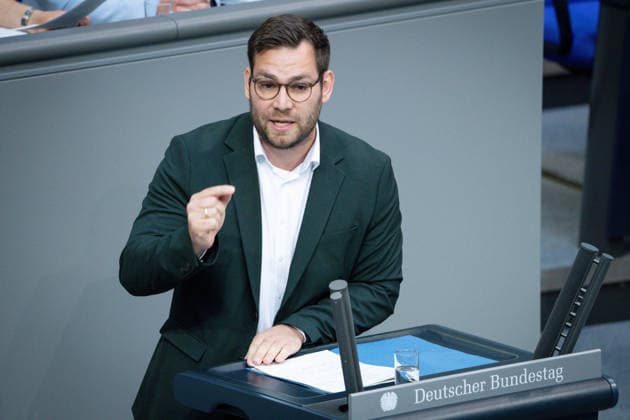 German Bundestag, 80th plenary session Daniel Baldy SPD in portrait during his speech on the agenda item Establishment of a UA attack on the Nordstream pipelines at the 80th session of the German Bundestag in Berlin, 21 05 2026 Berlin Berlin Germany