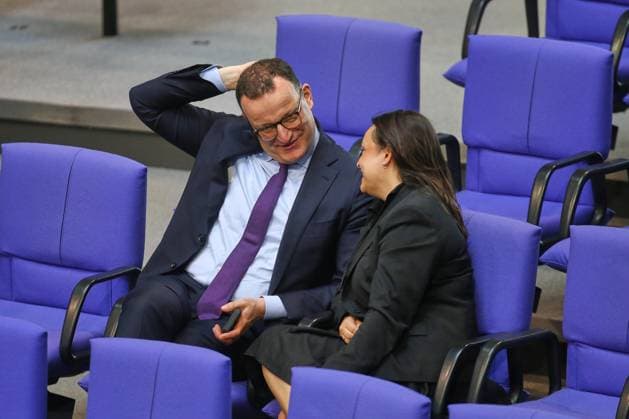 Berlin, Germany, 21 05 2026 German Bundestag 80 Bundestag session Jens Spahn and Catarina dos Santos Wintz, both CDU Copyright: xdtsxNachrichtenagenturx dts_119739