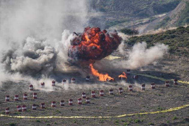 Turkish Armed Forces hosts massive EFES-2026 combined joint military exercise IZMIR, TURKIYE - MAY 21: A view of the daytime activities as part of the Distinguished Observer Day of the EFES-2026 Exercise, one of the largest combined joint exercises of the Turkish Armed Forces (TSK) in Izmir, Turkiye, on May 21, 2026. Over 10,000 personnel from 50 countries participate in the EFES-2026 Exercise, which aims to develop the military capabilities of joint headquarters and units formed with participant country elements and to maintain combat readiness to cover all assigned tasks. Mahmut Serdar Alakus Anadolu Izmir Turkey. Editorial use only. Please get in touch for any other usage.  Copyright: x2026xAnadoluxMahmutxSerdarxAlakuÅüx