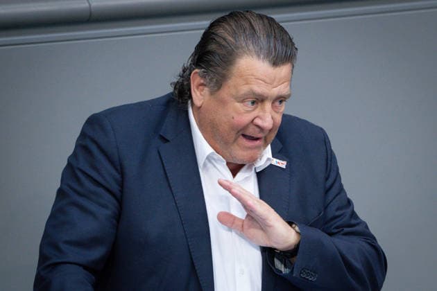 German Bundestag, 80th plenary session Stephan Brandner AfD in portrait during his speech on the agenda item Establishment of a UA attack on the Nordstream pipelines at the 80th session of the German Bundestag in Berlin, 21 05 2026 Berlin Berlin Germany