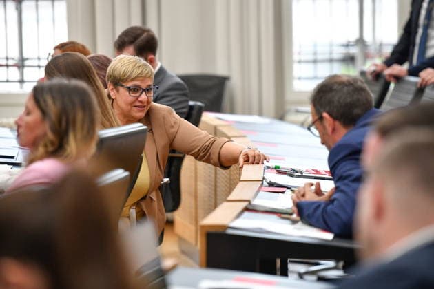 The plenary session took place in the Saarbrücken state parliament on Wednesday 20 05 2026 In the picture Sevim Kaya Karadag, MdL SPD bub