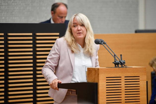 The plenary session took place in the Saarbrücken state parliament on Wednesday 20 05 2026 In the picture Jutta Schmitt Lang, MdL CDU bub