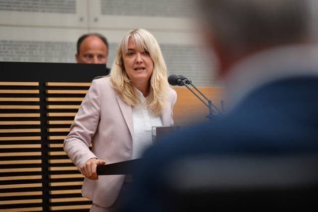 The plenary session took place in the Saarbrücken state parliament on Wednesday 20 05 2026 In the picture Jutta Schmitt Lang, MdL CDU bub