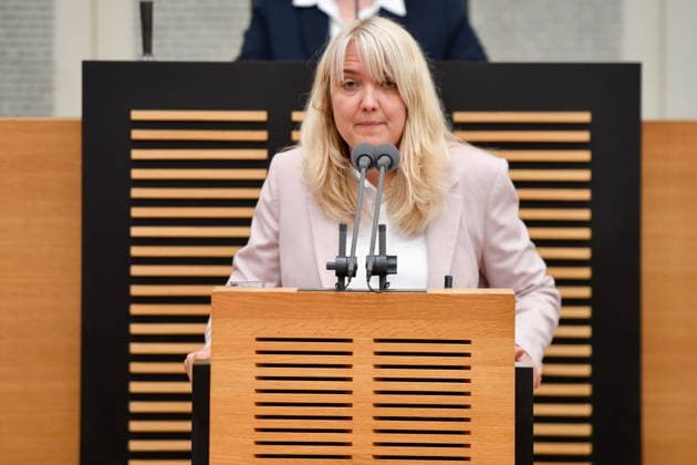 The plenary session took place in the Saarbrücken state parliament on Wednesday 20 05 2026 In the picture Jutta Schmitt Lang, MdL CDU bub