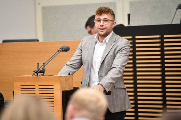 The plenary session took place in the Saarbrücken state parliament on Wednesday 20 05 2026 In the picture Pascal Arweiler, MdL SPD bub