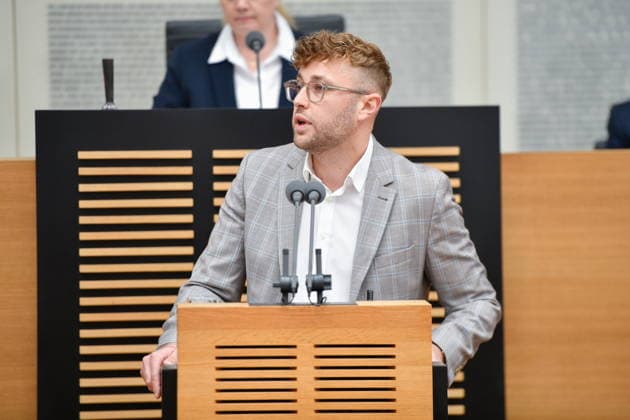 The plenary session took place in the Saarbrücken state parliament on Wednesday 20 05 2026 In the picture Pascal Arweiler, MdL SPD bub