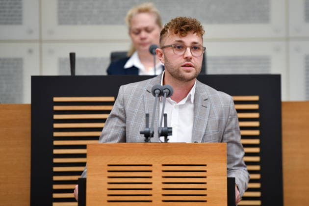 The plenary session took place in the Saarbrücken state parliament on Wednesday 20 05 2026 In the picture Pascal Arweiler, MdL SPD bub