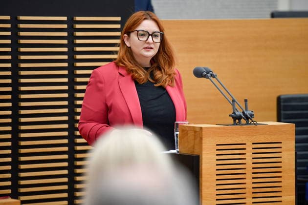 The plenary session took place in the Saarbrücken state parliament on Wednesday 20 05 2026 In the picture Alexandra Becker, MdL SPD bub