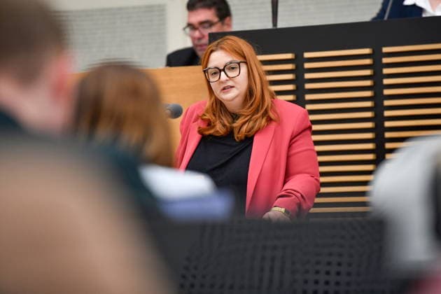 The plenary session took place in the Saarbrücken state parliament on Wednesday 20 05 2026 In the picture Alexandra Becker, MdL SPD bub