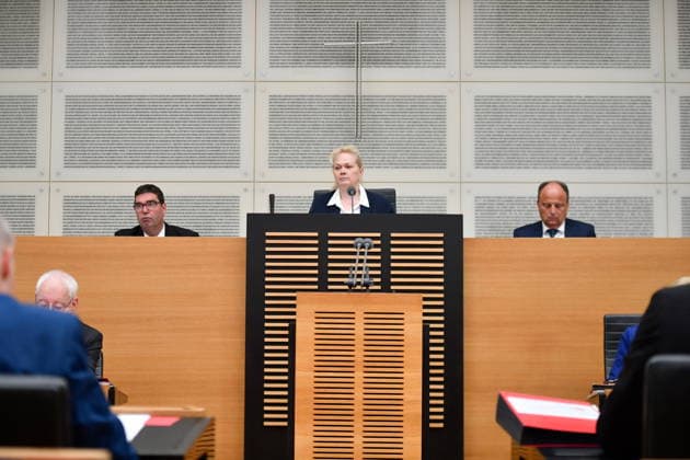 The plenary session took place in the Saarbrücken State Parliament on Wednesday 20 05 2026 In the picture Heike Winzent, President of the State Parliament bub