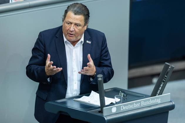 80th session of the German Bundestag on 21 05 2026 in the plenary chamber of the Reichstag building in Berlin Stephan Brandner Parliamentary Secretary Alternative for Germany AfD xJRx