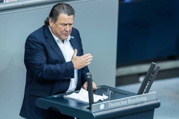 80th session of the German Bundestag on 21 05 2026 in the plenary chamber of the Reichstag building in Berlin Stephan Brandner Parliamentary Secretary Alternative for Germany AfD xJRx