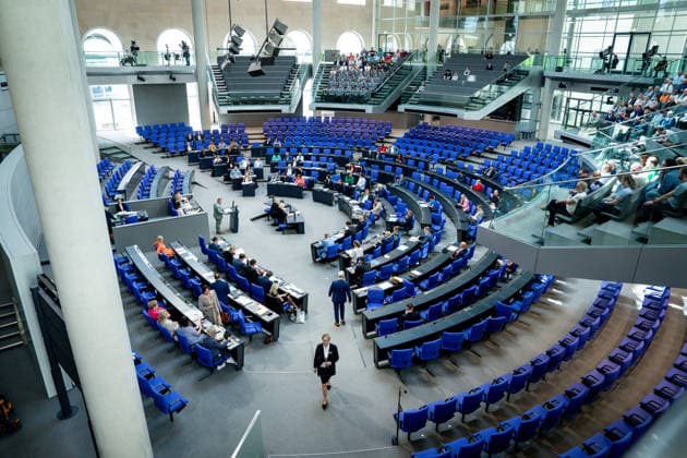 German Bundestag, 80th plenary session Symbolic image of the plenary chamber at the 80th session of the German Bundestag in Berlin Berlin Germany