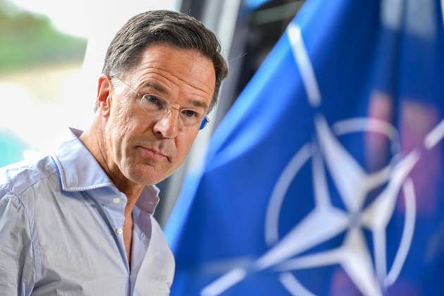 Mark Rutte, Secretary General of NATO, hold a press conference with the Prime Minister of Sweden during a visit to the Swedish Civil Defence and Resilience Agency in Revinge, Lund, in Sweden on May 21, 2026, as part of the NATO meeting in Helsingborg, Sweden, May 21 22 2026 REVINGE SWEDEN x50090x  Copyright: xJohanxNilsson TTx NATO FOREIGN MINISTERS MEETING SWEDEN I64GM_QcQCQ