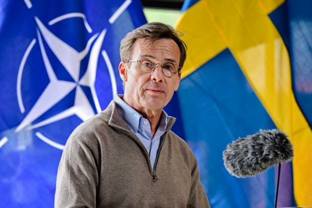 Ulf Kristersson, Prime Minister of Sweden, hold a press conference with NATO Secretary General during a visit to the Swedish Civil Defence and Resilience Agency in Revinge, Lund, in Sweden on May 21, 2026, as part of the NATO meeting in Helsingborg, Sweden, May 21 22 2026 REVINGE SWEDEN x50090x  Copyright: xJohanxNilsson TTx NATO FOREIGN MINISTERS MEETING SWEDEN 4rVCCa6JWZw