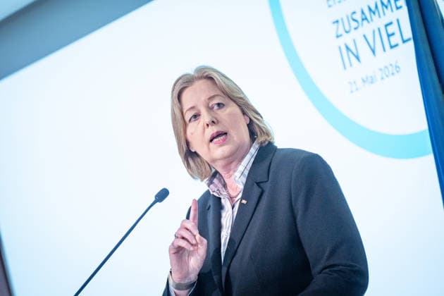 Bärbel Bas, Federal Minister of Labor and Social Affairs, gives a speech Event organized by the Cultural Integration Initiative on the occasion of the Day of Action Cohesion in Diversity, Berlin Berlin Germany European House