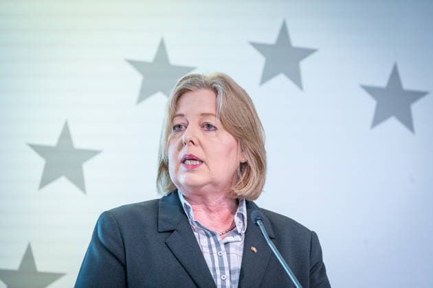 Bärbel Bas, Federal Minister of Labor and Social Affairs, gives a speech Event organized by the Cultural Integration Initiative on the occasion of the Day of Action Cohesion in Diversity, Berlin Berlin Germany European House