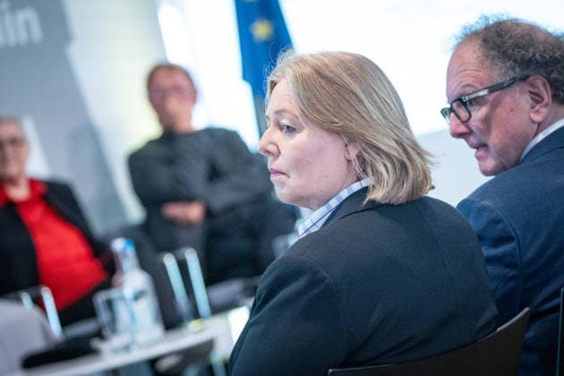 Bärbel Bas, Federal Minister of Labor and Social Affairs, gives a speech Event organized by the Cultural Integration Initiative on the occasion of the Day of Action Cohesion in Diversity, Berlin Berlin Germany European House