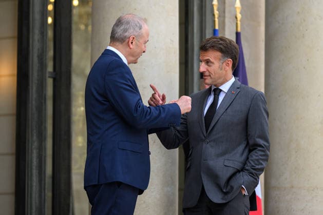 The President of the Republic, Emmanuel Macron, welcomed Micheál Martin, the Prime Minister of Ireland, to the Élysée Palace on 21 May 2026 - 21 05 2026 - France Ile-de-France (region) Paris -  JulienxMattiax xLexPictorium LePictorium_0334295