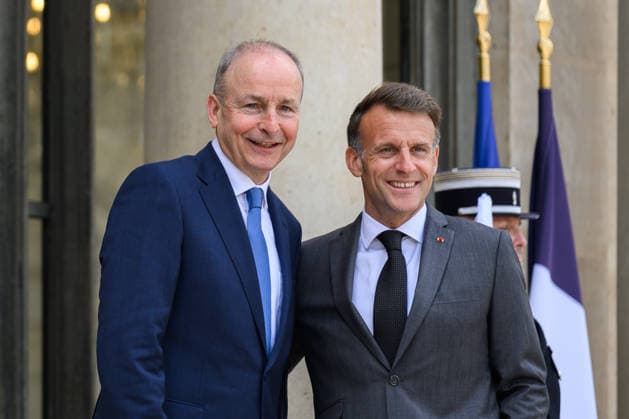 The President of the Republic, Emmanuel Macron, welcomed Micheál Martin, the Prime Minister of Ireland, to the Élysée Palace on 21 May 2026 - 21 05 2026 - France Ile-de-France (region) Paris -  JulienxMattiax xLexPictorium LePictorium_0334298