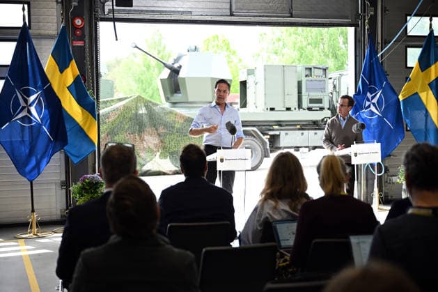 Mark Rutte - Ulf Kristersson joint press conference in Sweden REVINGEBY, SWEDEN - MAY 21: NATO Secretary General Mark Rutte and Swedish Prime Minister Ulf Kristersson hold a joint press conference at the Swedish Civil Defense and Resilience Agency training center in Revingeby, Sweden on May 21, 2026 as part of NATO Foreign Ministers Meeting. Dursun Aydemir Anadolu Revingeby Sweden. Editorial use only. Please get in touch for any other usage.  Copyright: x2026xAnadoluxDursunxAydemirx