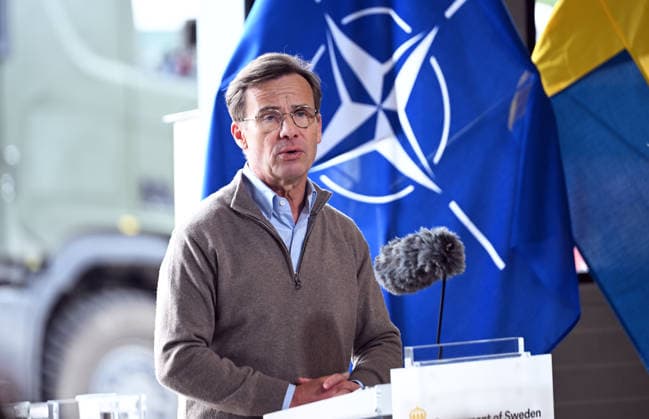 Mark Rutte - Ulf Kristersson joint press conference in Sweden REVINGEBY, SWEDEN - MAY 21: NATO Secretary General Mark Rutte (not seen) and Swedish Prime Minister Ulf Kristersson hold a joint press conference at the Swedish Civil Defense and Resilience Agency training center in Revingeby, Sweden on May 21, 2026 as part of NATO Foreign Ministers Meeting. Dursun Aydemir Anadolu Revingeby Sweden. Editorial use only. Please get in touch for any other usage.  Copyright: x2026xAnadoluxDursunxAydemirx