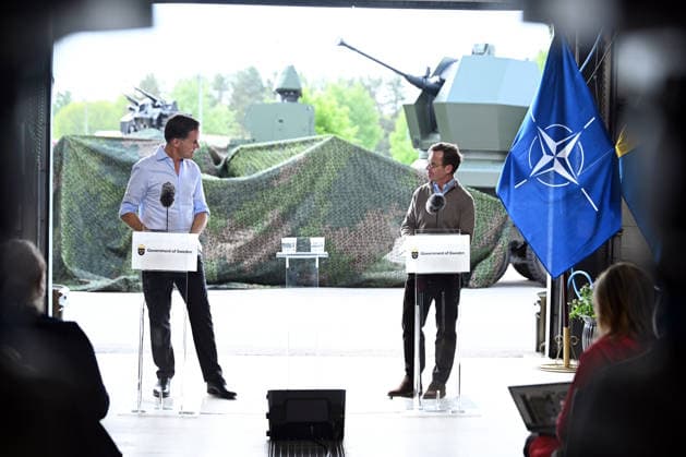 Mark Rutte - Ulf Kristersson joint press conference in Sweden REVINGEBY, SWEDEN - MAY 21: NATO Secretary General Mark Rutte and Swedish Prime Minister Ulf Kristersson hold a joint press conference at the Swedish Civil Defense and Resilience Agency training center in Revingeby, Sweden on May 21, 2026 as part of NATO Foreign Ministers Meeting. Dursun Aydemir Anadolu Revingeby Sweden. Editorial use only. Please get in touch for any other usage.  Copyright: x2026xAnadoluxDursunxAydemirx
