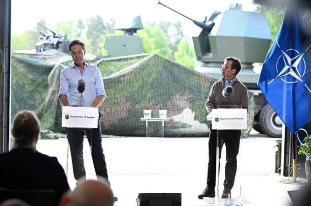 Mark Rutte - Ulf Kristersson joint press conference in Sweden REVINGEBY, SWEDEN - MAY 21: NATO Secretary General Mark Rutte and Swedish Prime Minister Ulf Kristersson hold a joint press conference at the Swedish Civil Defense and Resilience Agency training center in Revingeby, Sweden on May 21, 2026 as part of NATO Foreign Ministers Meeting. Dursun Aydemir Anadolu Revingeby Sweden. Editorial use only. Please get in touch for any other usage.  Copyright: x2026xAnadoluxDursunxAydemirx