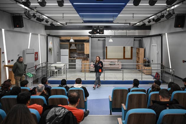 Anadolu s 29th War Journalism Program held in Ankara ANKARA, TURKIYE - MAY 20: Journalists experience natural disaster scenarios inside an earthquake simulator on the 29th Term War Journalism Certificate Program at a specialized tactical training facility in Ankara, Turkiye on May 20, 2026. Jointly organized by Anadolu Agency (AA), the Police Academy, and the Turkish Cooperation and Coordination Agency (TIKA), the rigorous international training program equips reporters with essential survival skills for operating safely in hostile war zones and high-risk conflict theaters. Abdullah Guclu Anadolu Ankara Turkey. Editorial use only. Please get in touch for any other usage.  Copyright: x2026xAnadoluxAbdullahxGuclux