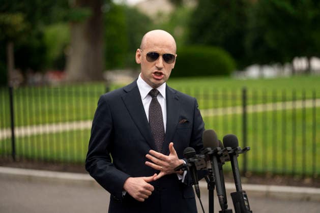The White House WASHINGTON, DC - MAY 21: Stephen Miller, deputy White House chief of staff for policy, speaks to members of the media on May 21, 2026 at the White House in Washington, D.C. (Photo by Al Drago for The Washington Post) Washington DC United States  Copyright: xPool ABACAx
