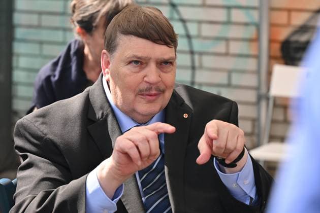 Memorial service for Holocaust held at site from which Jewish transports departed from Brno, kicking off Meeting Brno festival, attended by Sudeten German leader Bernd Posselt (pictured) in Brno, Czech Republic, May 21, 2026. (CTKxPhoto PetrxSvancara) CTKPhotoF202605210031401  CTKPhotoF202605210031401