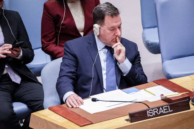 May 21, 2026, New York, New York, USA: JONATHAN MILLER, Deputy Permanent Representative of Israel to the United Nations, speaks during a UN Security Council meeting on Gaza and the Middle East at UNHQ, as members discussed humanitarian conditions, ceasefire violations and delays in the Board of Peace process. New York USA  - ZUMAo116 20260521_znp_o116_006 Copyright: xBiancaxOterox