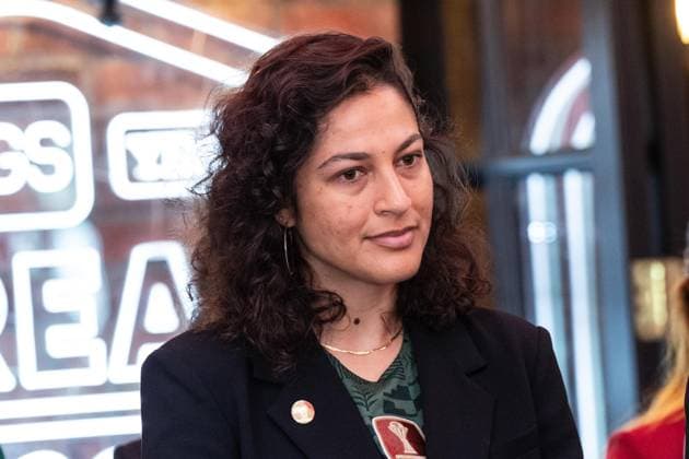 May 21, 2026, New York, New York, USA: Maya Handa, the New York City World Cup Czar attends as Mayor Zohran Mamdani announced at Harlem Tavern in New York, NY on May 21, 2026 that 1,000 affordable tickets for World Cup priced at 0.00 with free bus ride to the stadium in East Rutherford and back to the city will be available for city resident via lottery. There will be 150 tickets for each group game and rounds of 32 and 16 held in New Jersey stadium, that represents 0.2% of stadium capacity. New York USA - ZUMAr339 20260521_znp_r339_008 Copyright: xLevxRadinx