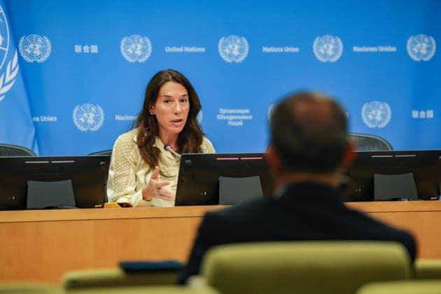May 21, 2026, New York, New York, USA: VANESSA FRAZIER, Special Representative of the Secretary-General for Children and Armed Conflict, holds her first press briefing in the role at UNHQ following a recent mission to Haiti, warning that children are bearing the brunt of armed violence, displacement and lack of protection, with girls facing heightened risk of exploitation and abuse. New York USA - ZUMAo116 20260521_znp_o116_016 Copyright: xBiancaxOterox