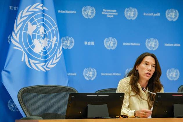 May 21, 2026, New York, New York, USA: VANESSA FRAZIER, Special Representative of the Secretary-General for Children and Armed Conflict, holds her first press briefing in the role at UNHQ following a recent mission to Haiti, warning that children are bearing the brunt of armed violence, displacement and lack of protection, with girls facing heightened risk of exploitation and abuse. New York USA - ZUMAo116 20260521_znp_o116_015 Copyright: xBiancaxOterox