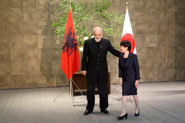 May 22, 2026, Tokyo, Japan: (L to R) Albanian Prime Minister Edi Rama meets with Japanese Prime Minister Sanae Takaichi at the prime minister s official residence in Tokyo. Prime Minister Rama is currently in Japan on an official working visit. Tokyo Japan  - ZUMAm191 20260522_aap_m191_002 Copyright: xRodrigoxReyesxMarinx