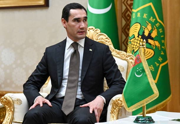 TURKMENISTAN, ASHGABAT - MAY 22, 2026: Serdar Berdimuhamedow, President of Turkmenistan, attends a meeting with Mikhail Mishustin, Prime Minister of Russia Ashgabat Turkmenistan  - ZUMAt113 20260522_zaa_t113_075 Copyright: xAlexanderxMiridonovx