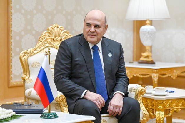 TURKMENISTAN, ASHGABAT - MAY 22, 2026: Mikhail Mishustin, Prime Minister of Russia, attends a meeting with Serdar Berdimuhamedow, President of Turkmenistan Ashgabat Turkmenistan  - ZUMAt113 20260522_zaa_t113_072 Copyright: xAlexanderxMiridonovx