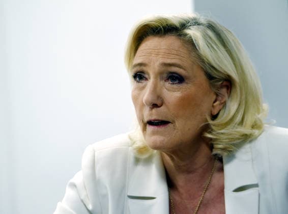 Marine Le Pen Appears On RMC BFMTV - Paris Marine Le Pen is interviewed by Apolline de Malherbe on RMC BFMTV in Paris, France on May 22, 2026. Photo by Alain Apaydin ABACAPRESS.COM Paris France  Copyright: xApaydinxAlain ABACAx