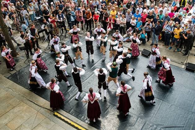 Programme Music and Ddance at the 76th Congress of the Sudeten Germans, held for the first time in the Czech Republic, in Brno, Czech Republic, on May 22, 2026. (CTKxPhoto PatrikxUhlir) CTKPhotoP2026052204897  CTKPhotoP2026052204897